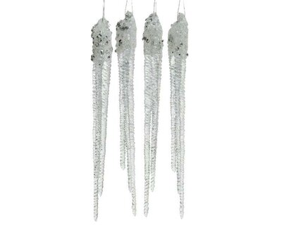 Icicle plastic (clear; silver) - image 1