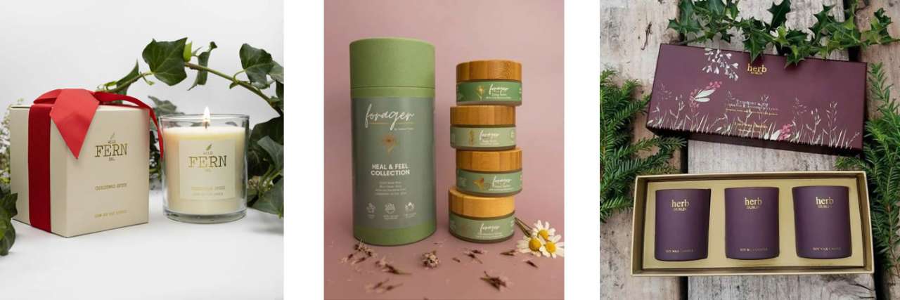 Wild Fern Candle, Forager Heal & Feel Collection, Herb Dublin Trio Giftset