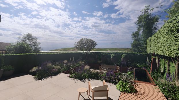 Terrace view of the Celebrity Dream Garden Design