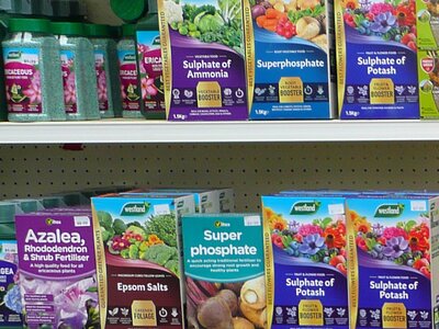 Part of the Feed and Fertiliser Display at Ardcarne Garden Centre, Boyle