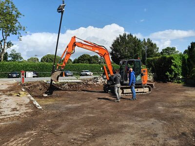 2021 - Work on the new covered compost area