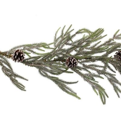 Snowy Norfolk Pine Garland with Pinecones -Image courtesy of Sage Décor