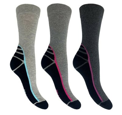 3Pk Ladies Lightweight Hiker Socks -Image courtesy of Unichem