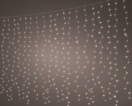 400 Micro LED curtain lights (silver; warm white)