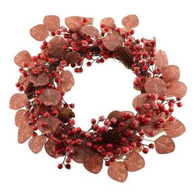 Red Cider Gum Berry Wreath with Pomegranate (45cm )