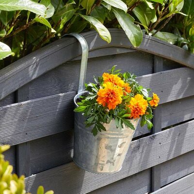 6" Fence & Balcony Planter - Galvanised