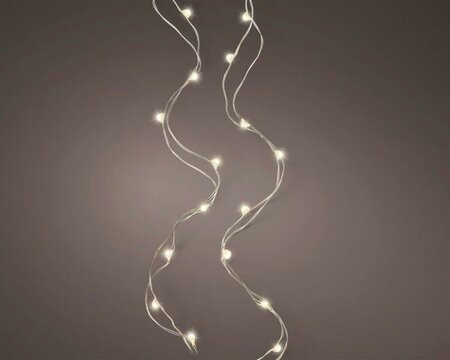 60 Micro LED string-lights (silver; warm white)