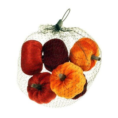 Assorted Velvet Pumpkins 6 pack -Image courtesy of Sage Décor