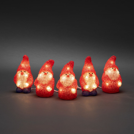 Acrylic Santa 5 Piece Set - Image courtesy of Konstsmide