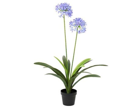 Artificial agapanthus in pot, blue