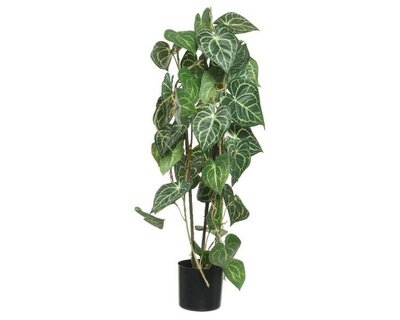 Artificial anthurium in pot