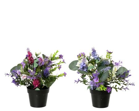Assorted artificial plants in lavender shades -Image courtesy of Kaemingk