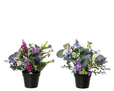 Assorted artificial plants in lavender shades -Image courtesy of Kaemingk