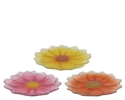 Assorted Glass Daisy Breakfast Plates - image 2