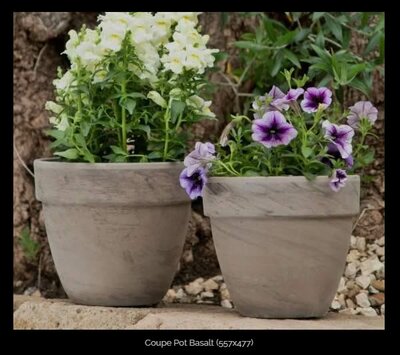 Basalt Coupe Pot (30cm dia.)