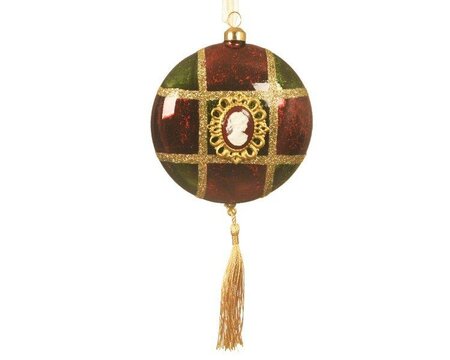 Bauble glass anti-silver inside (green)
