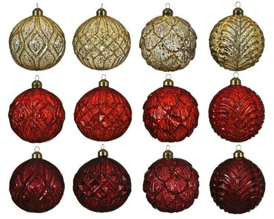 Bauble glass antique relief (assorted) - image 1