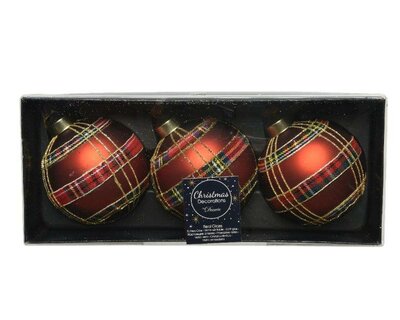 Bauble glass glitter (oxblood)