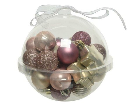 Bauble shatter-proof shiny-matt-glitter (assorted)