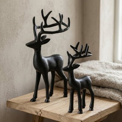 Black Aluminium Deer (Large)