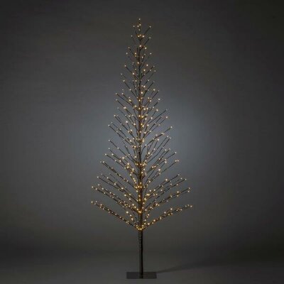 7ft Black Tree with Amber LEDs - image 3