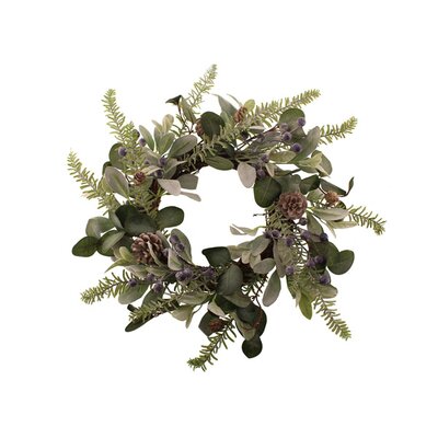 Blueberry Wreath with Pinecones - Image courtesy of Sage Decor