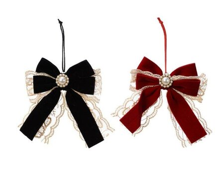 Bow on clip polyester (assorted) - image 1