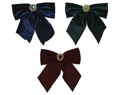 Bow polyester velvet (oxblood)