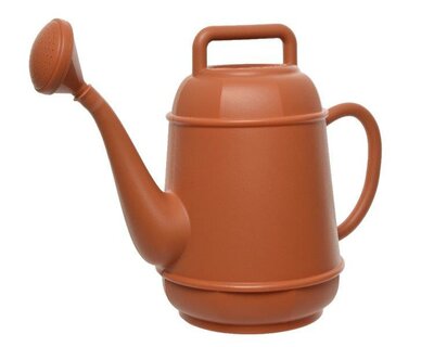 Brown watering can with 2 handles