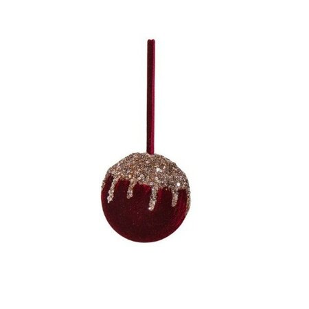 Burgundy, Gold Bauble -Image courtesy of Elmes