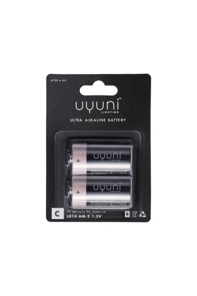 C Battery, 1,5V, 6700 mAh, 2-pack -Image courtesy of Piffany