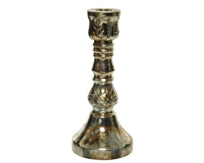 Candleholder glass copper (silver)