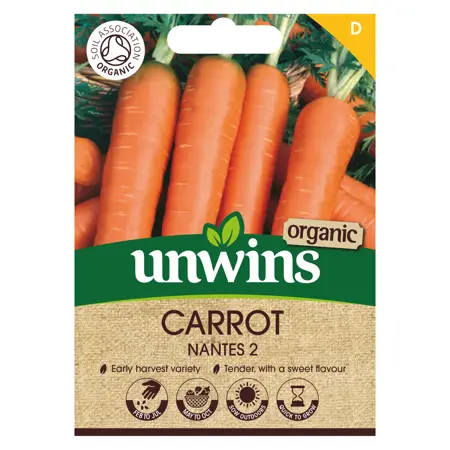 Carrot Nantes 2 (Organic) - Image courtesy of Unwins