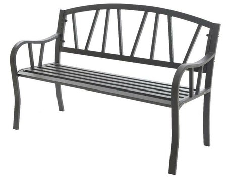 Charcoal grey  iron bench - image 1