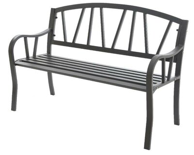 Charcoal grey  iron bench - image 1
