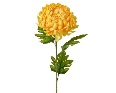 Chrysanthemum on stem, polyester