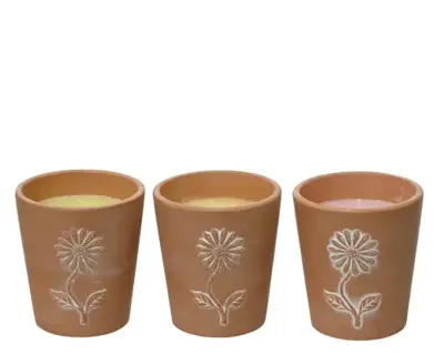 Citronella candle in flower pot - Image courtesy of Kaemingk