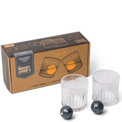 Cocktail Tumbler & Whiskey Stones Set