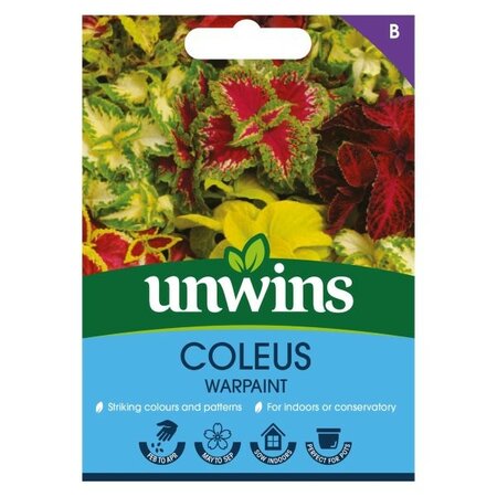 Coleus Warpaint - Image courtesy of Unwins