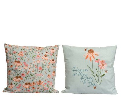 Cushion with flower print
