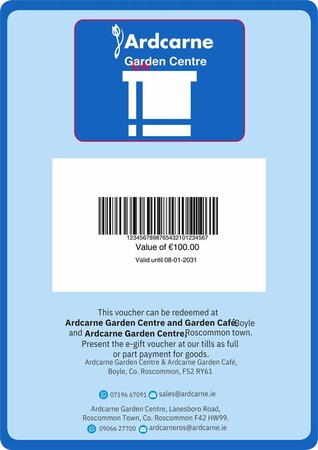 Digital Gift Voucher 'Ardcarne Garden Centre' Full Sample Image