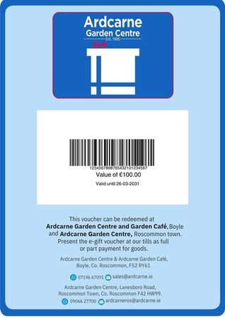 Digital Gift Voucher 'Ardcarne Garden Centre' Full Sample Image
