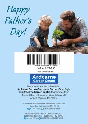 Digital Gift Voucher 'Happy Father's Day' Full Sample Image