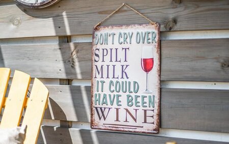 Don't Cry Over Spilt Milk sign