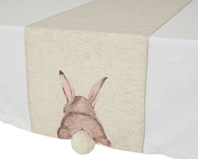 Easter Bunny Tablerunner with pompom - image 2