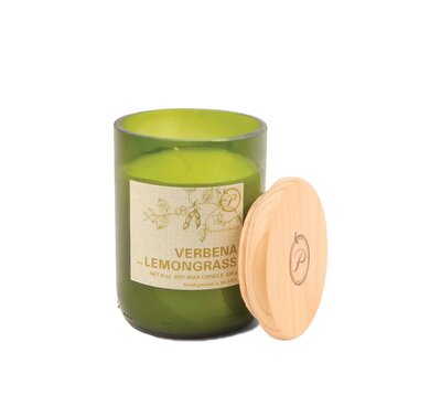 Eco Green Recycled Glass Candle (226g)  Verbena & Lemongrass