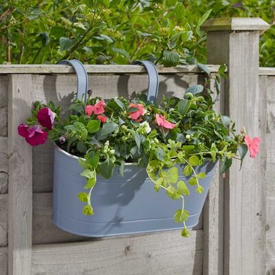 Fence and Balcony Hanging Pot Slate