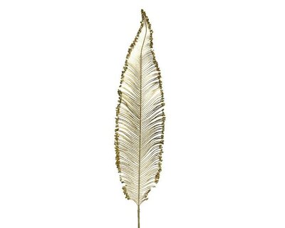 Fern spray on stem (gold) - image 2