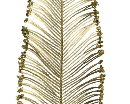 Fern spray on stem (gold) - image 2