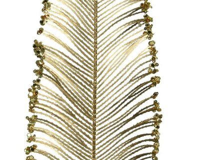 Fern spray on stem (gold) - image 2
